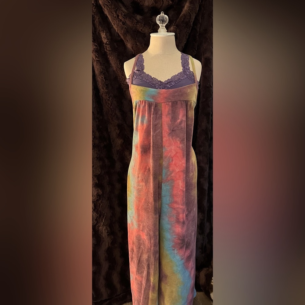 Gorgeous & Unique! Tie Dye Jumpsuit and bralette
